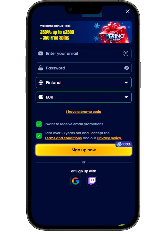 trino casino app sign up