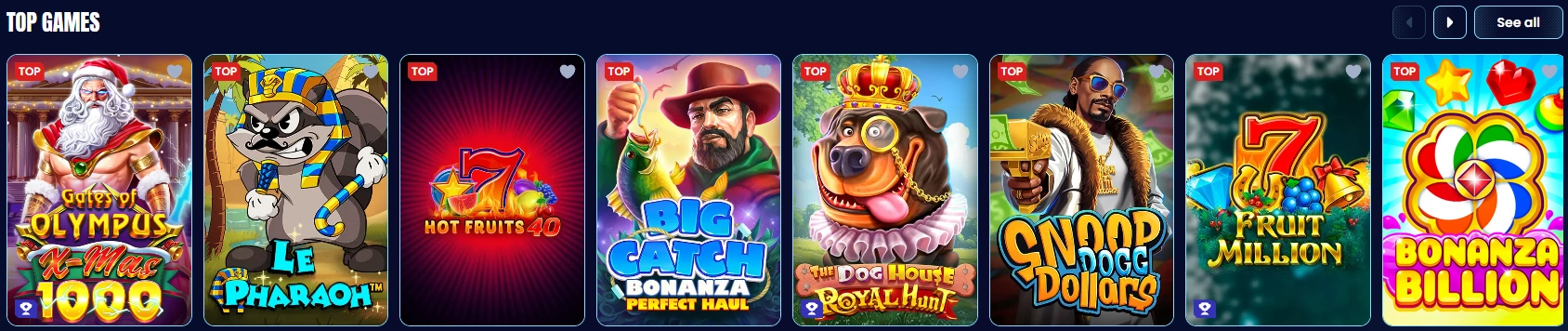 trino casino top games